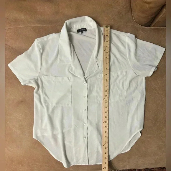 1. State Women’s Cream Button Down Collared Blouse Size Large - Picture 4 of 7